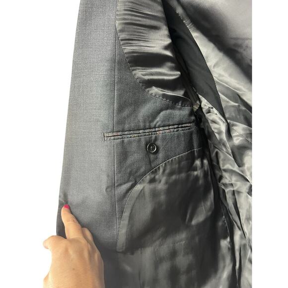 Lauren Ralph Lauren Men's Dark Gray Blazer Wool Natural Stretch 46R - Picture 7 of 16